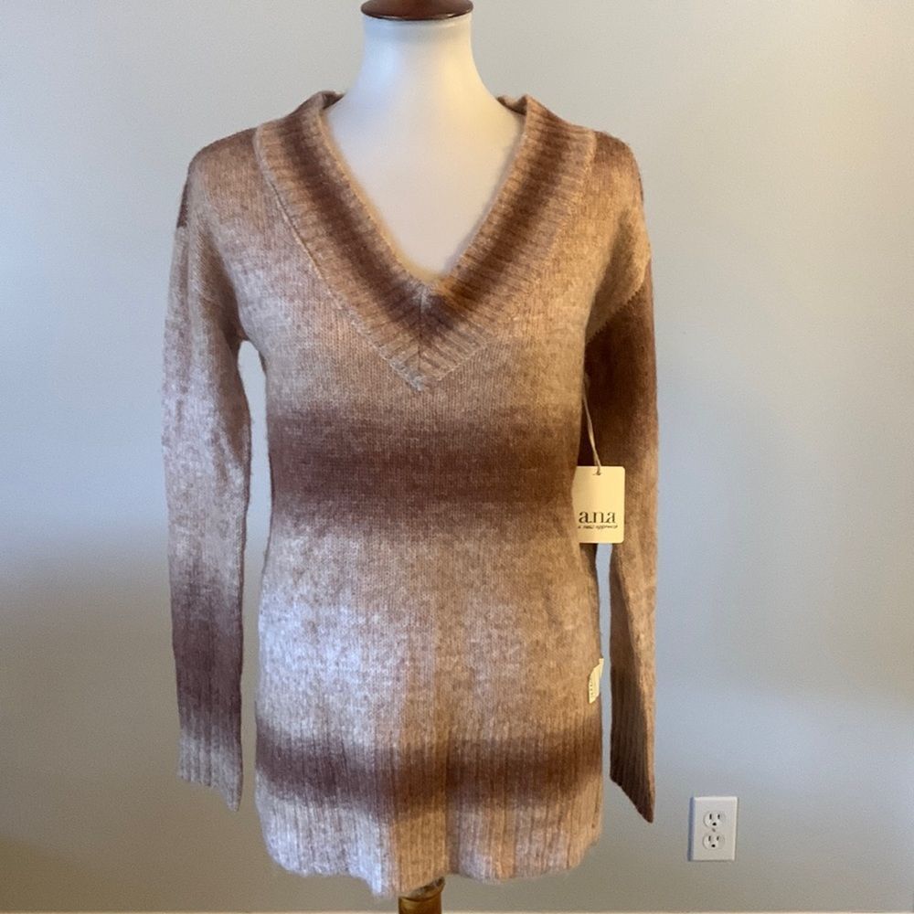 [a.n.a] Brown/Cream Knit Sweater - Size Small NWT
